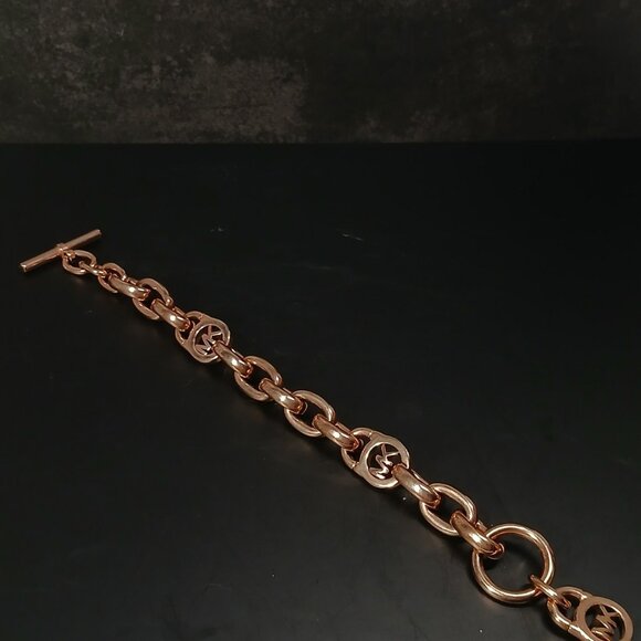 Michael Kors Rose Gold Tone Link Chain & Bangle Bracelet Set 8"/2.25" 139.6g - Picture 16 of 16